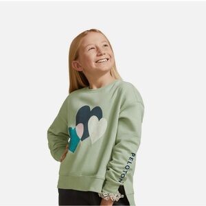 Peloton Kids Green Heart Sweatshirt Mothers Day Collection